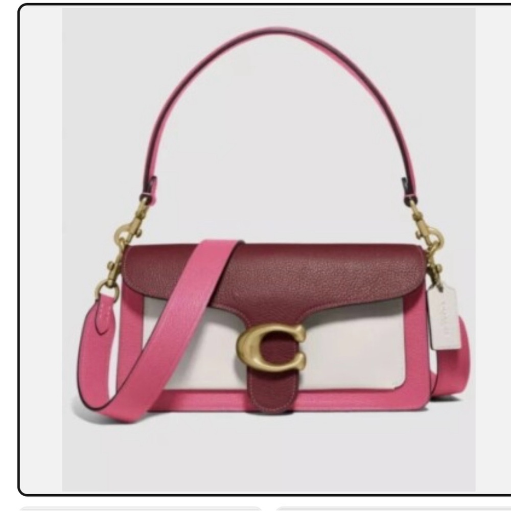 Coach Taby 26 Color-Block Leather Shoulder Bag